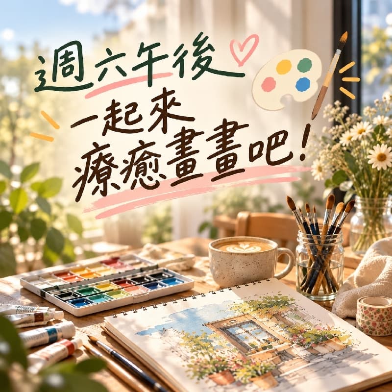 🎨 週六午後,一起來療癒畫畫吧!