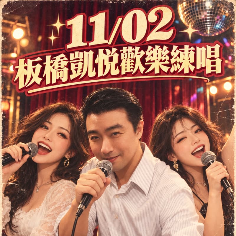 1102板橋凱悅KTV 小團開唱(開放2位)