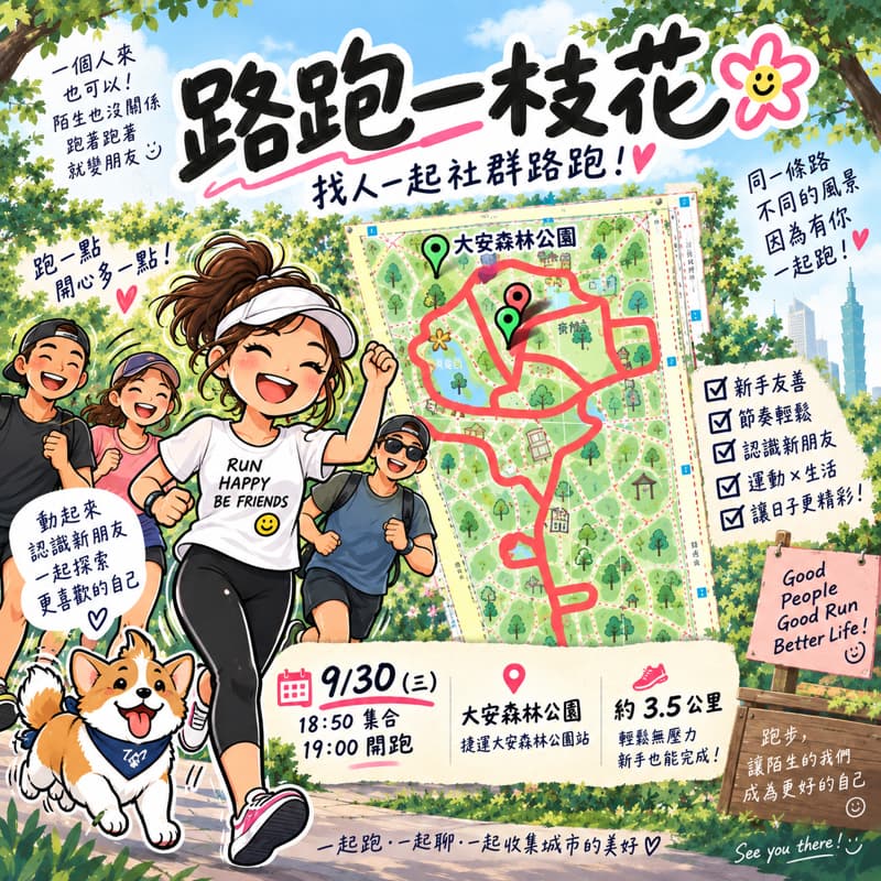 路跑一朵花,歡迎一起來運動😊