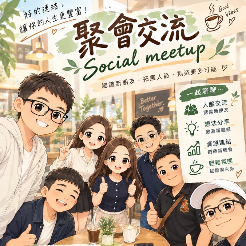 喝杯咖啡來個Social Meetup!