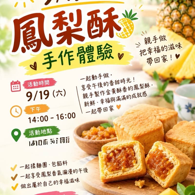 🍍 9/19 鳳梨酥手作 💛