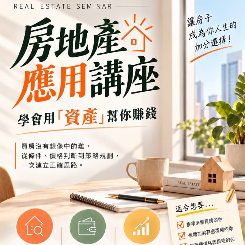 🏘️財商房產講座桃園中壢青埔場💰