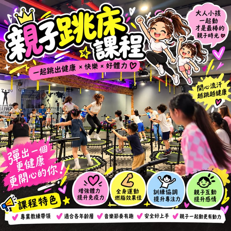 沒體驗過「跳床」運動的朋友們!CP值好高💃🏻