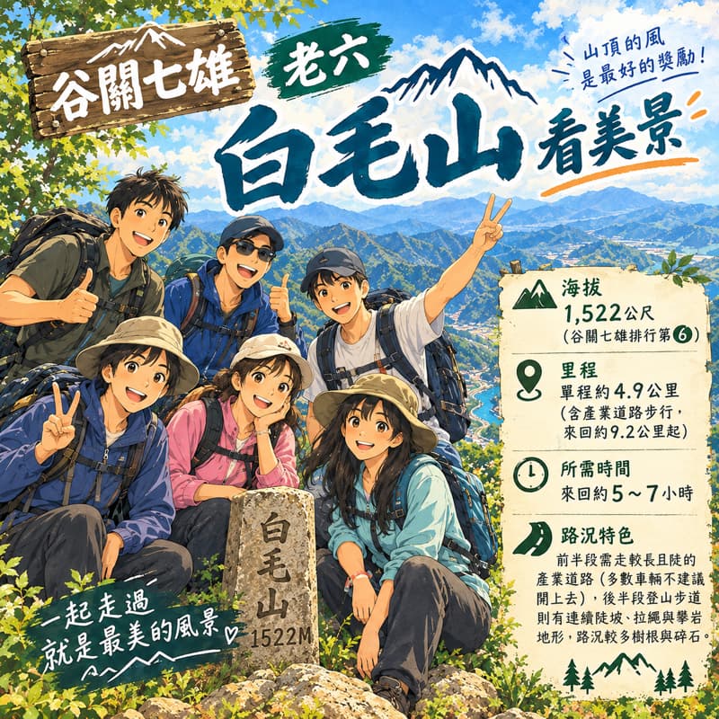 ⛰️🐾谷關七雄 老六 白毛山 爬山趣🐾⛰️🐾