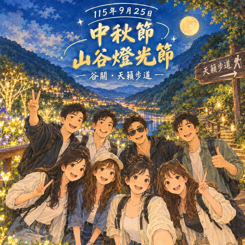 🌝🍂谷關 山谷燈光節🍂🌝#中秋節