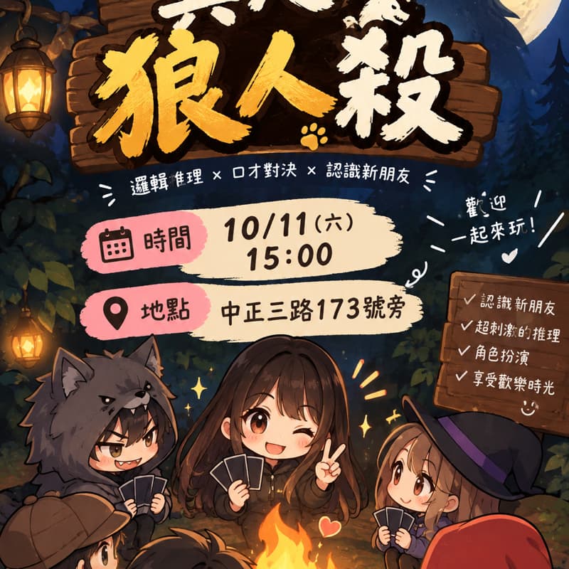 🌕 狼人出沒!今晚誰才是真正的高手?