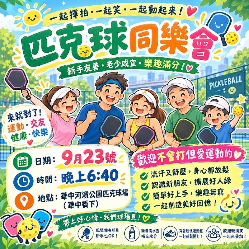 新人匹克球聚會