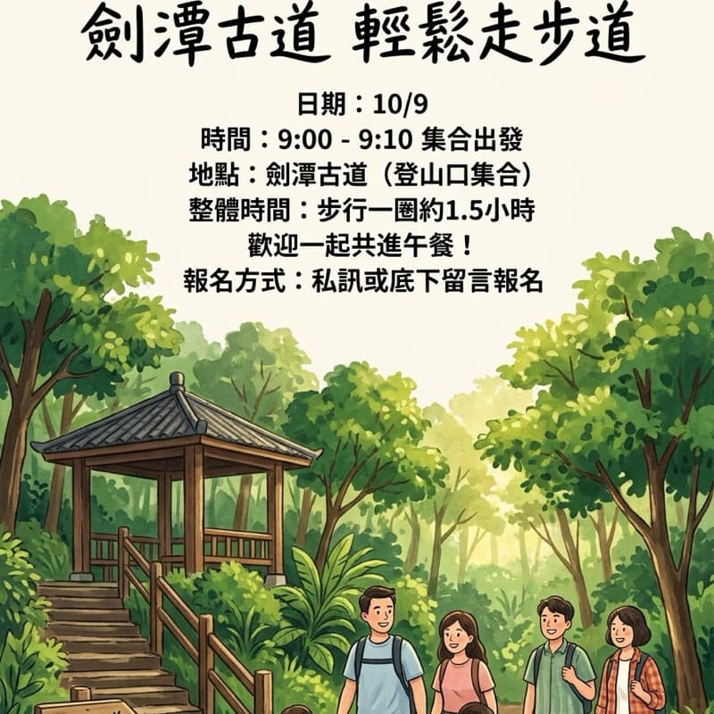 劍潭古道・社群親子輕健行小聚 🚶♀️🌳