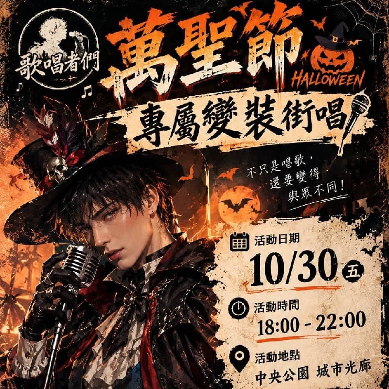 10/30(五)【歌唱者們】萬聖節變裝街唱