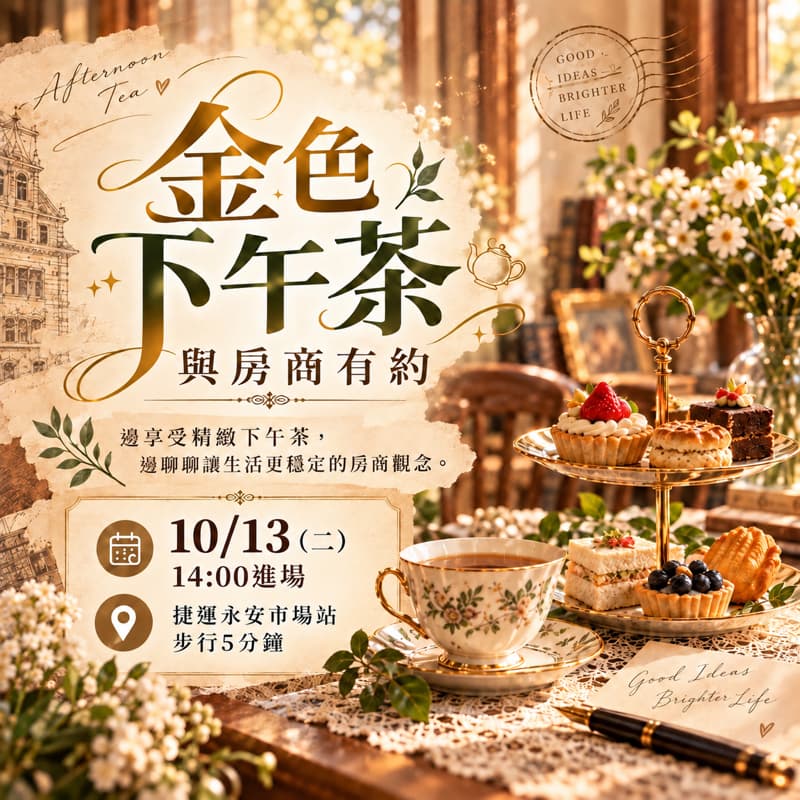☕ 金色下午茶|與包租婆有約