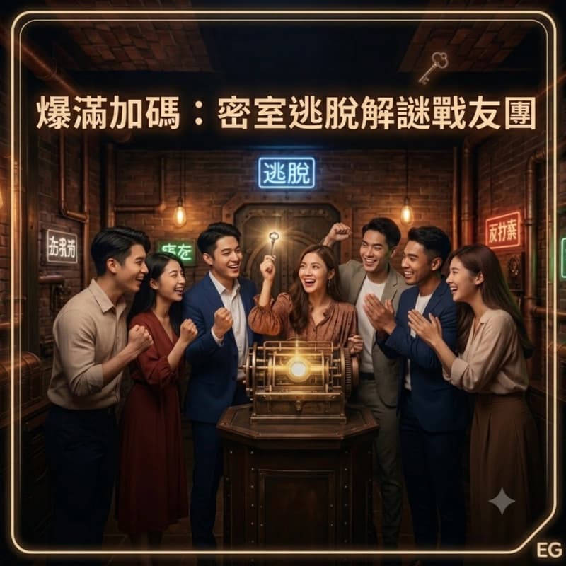 劇本殺爆滿加碼!密室逃脫解謎戰友團🗝️✨