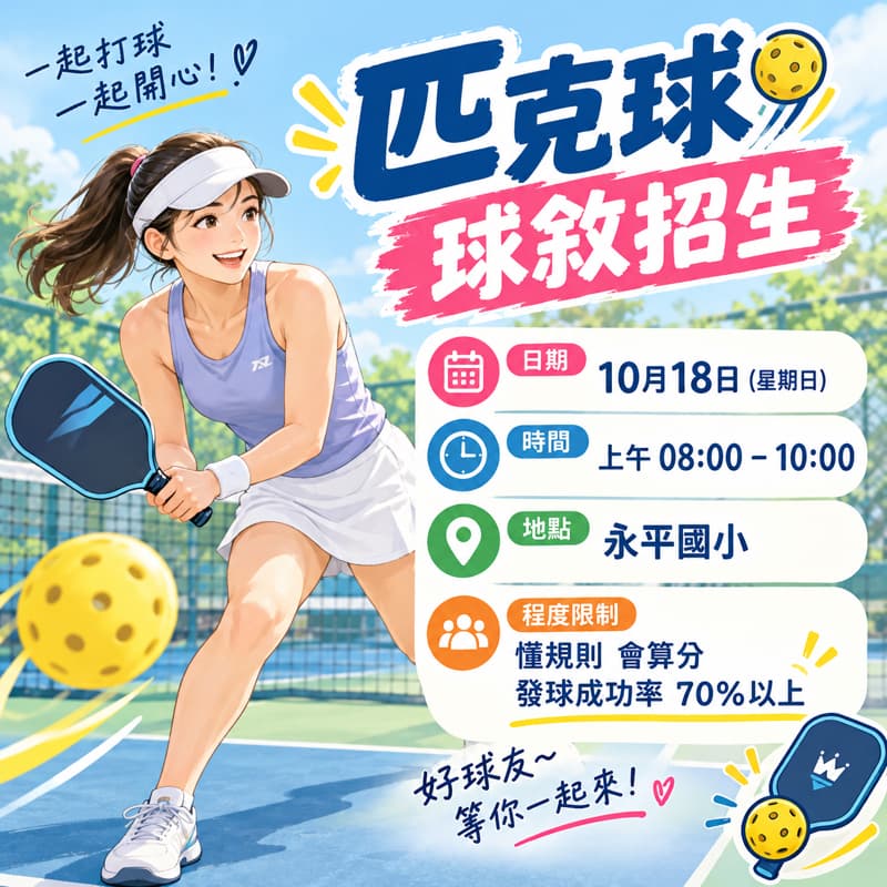 10/18永平匹克球趣