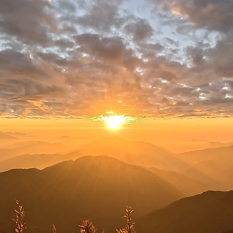 合歡群峰夕陽+日出