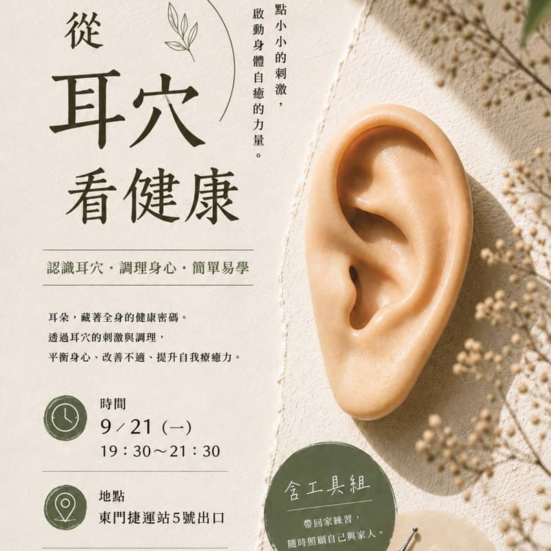 從耳穴看健康 #限定講座