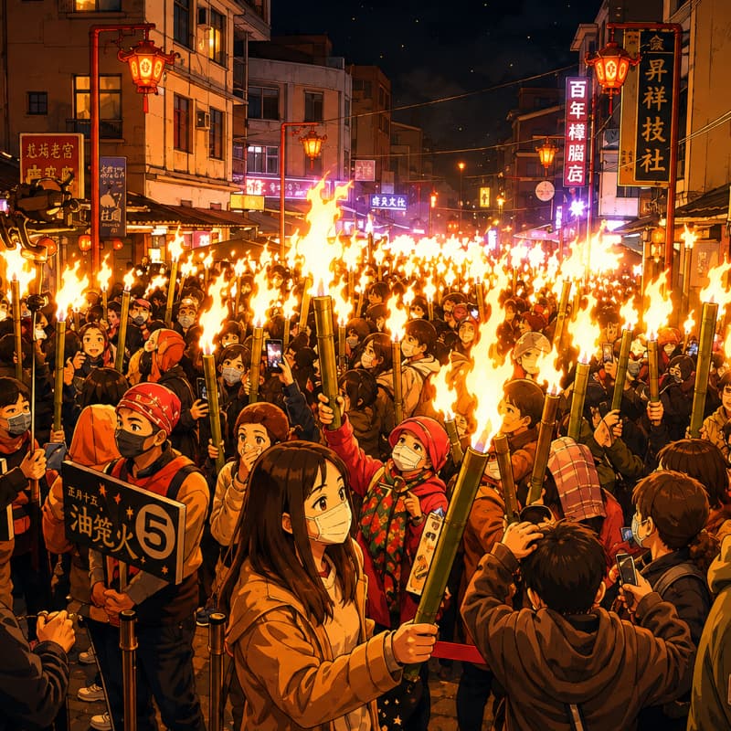 新竹北埔-【油笐火夜遊祈福】