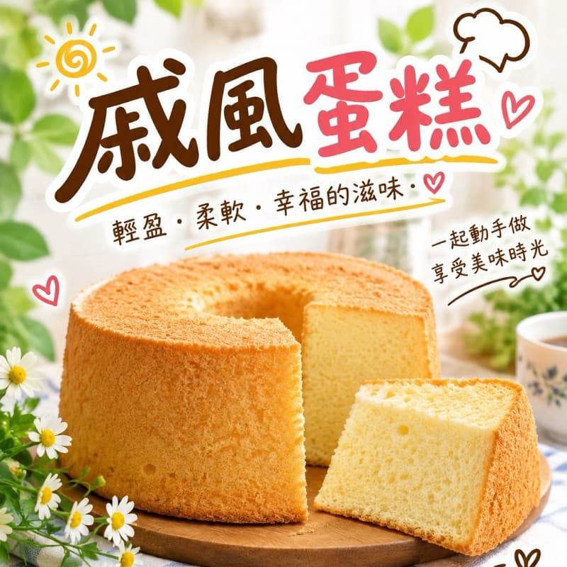 來我家吃戚風蛋糕吧 🍰✨