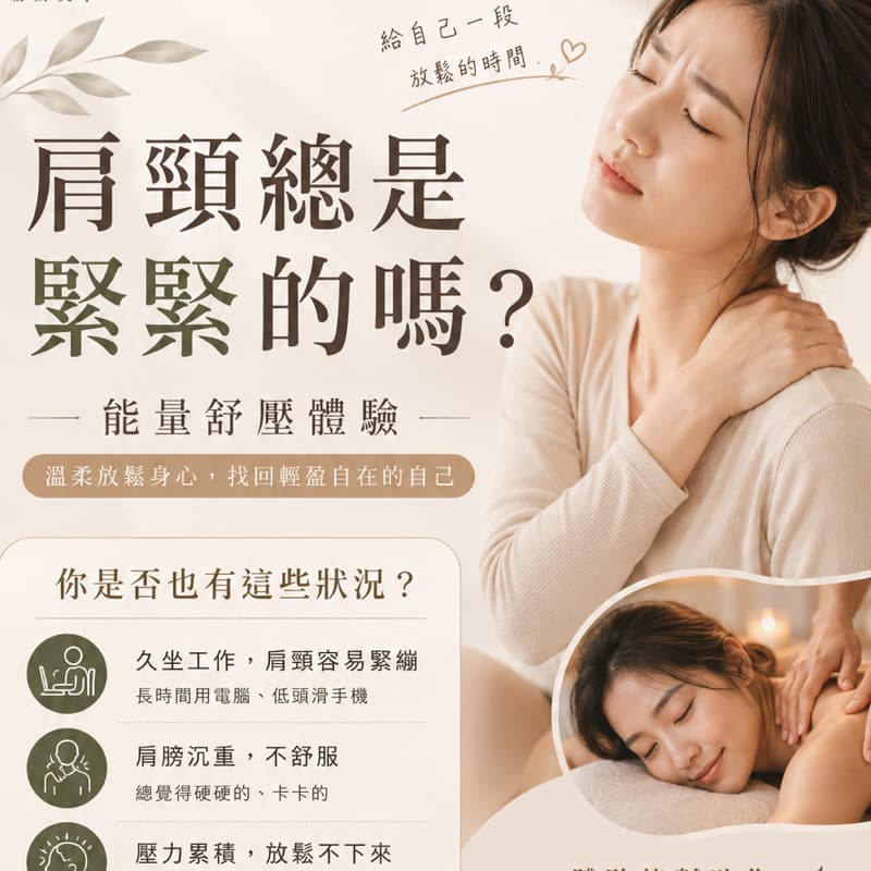 給長期緊繃的自己,一場溫柔的放鬆體驗