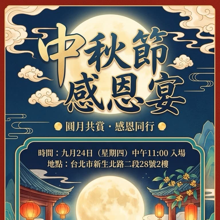 中秋佳節感恩宴會