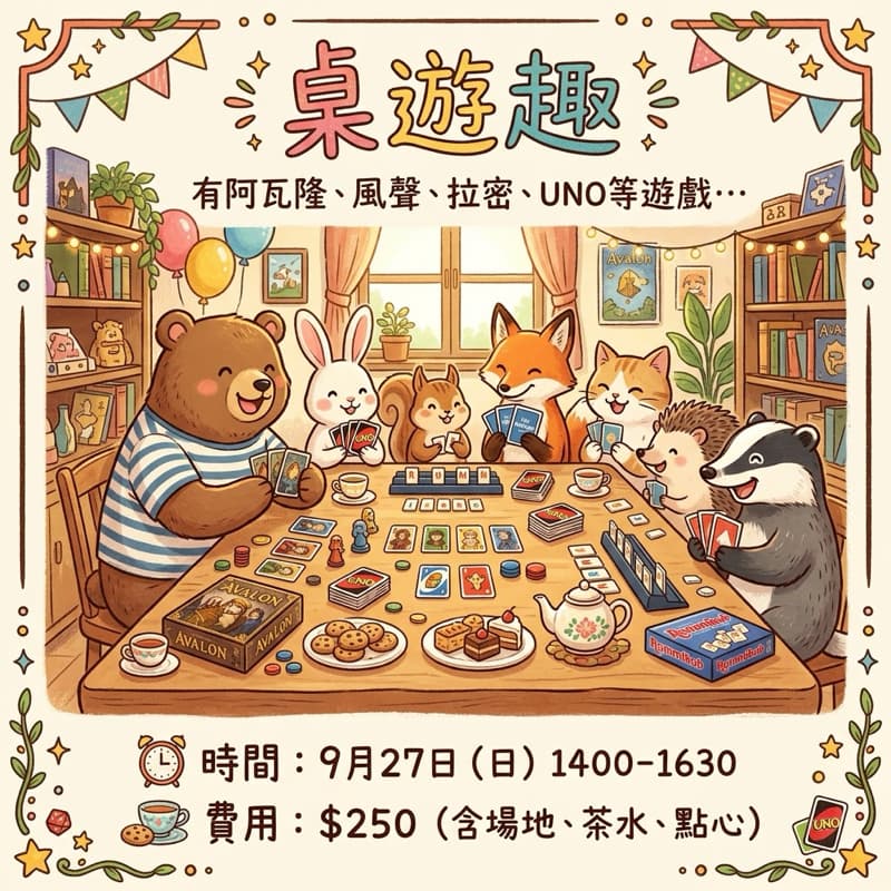 歡樂桌遊派對(新手友善)