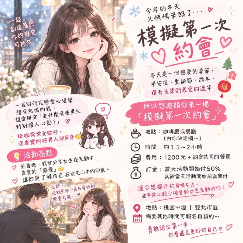模擬約會練習-聖誕節跨年即將到來💛